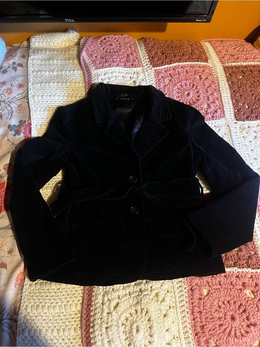 Black Velvet Women's Blazer Jacket